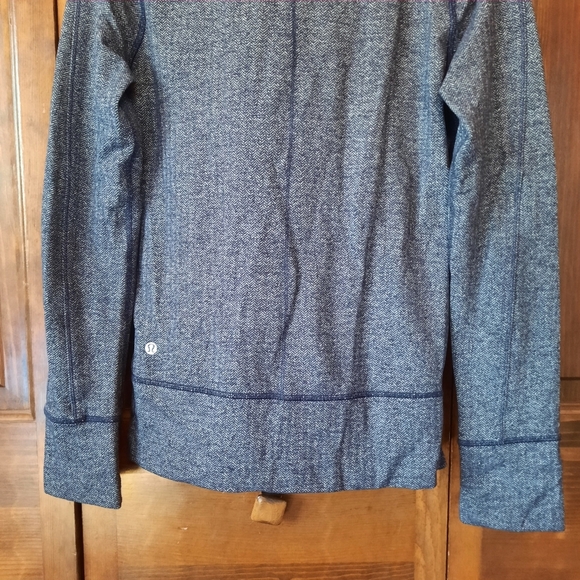 Lululemon Daily Yoga Jacket Herringbone Black Swan Zipper Jacket W4A48S Size 6 - Picture 12 of 15